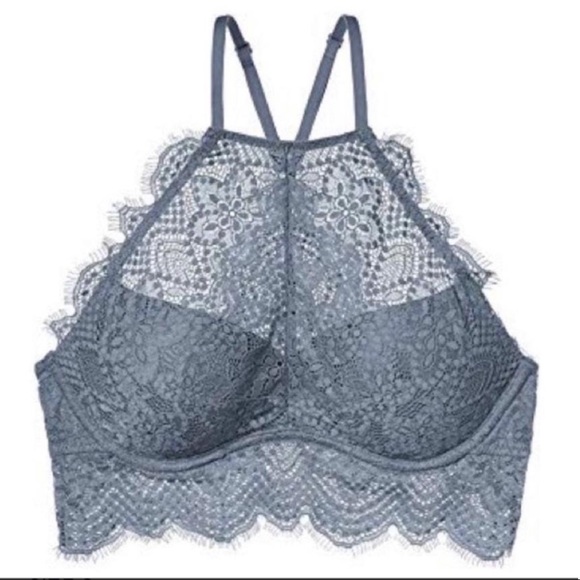 PINK Victoria's Secret Other - Victoria’s Secret High Neck Eyelash Lace Bralette